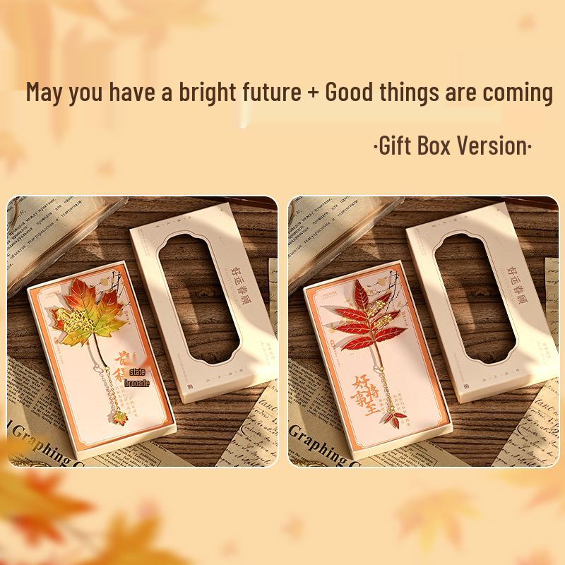 Exquisites Retro Ginkgoblatt Metalllesezeichen - Das perfekte kulturelle Geschenk für Studenten