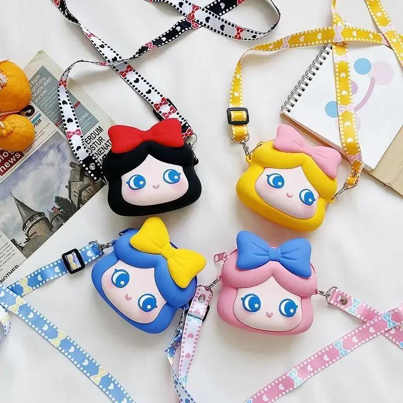 Wallet Cute Cute Kawaii Princess Crossbody Bag Silicone Coin Purse Waterproof Shoulder Bag Cartoon Wallet For Teen Girls Women