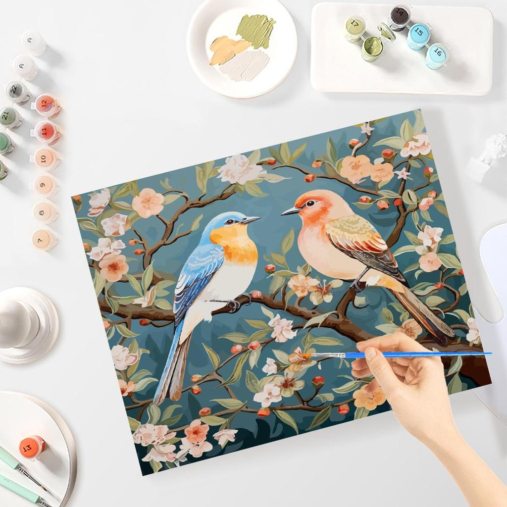 Peinture Par Numéros Animaux 40x50 Cm - Kit Complet Pour Adultes Et Enfants Avec Toile, Peintures Et Pinceaux - Cadeau Créatif Anti-Stress