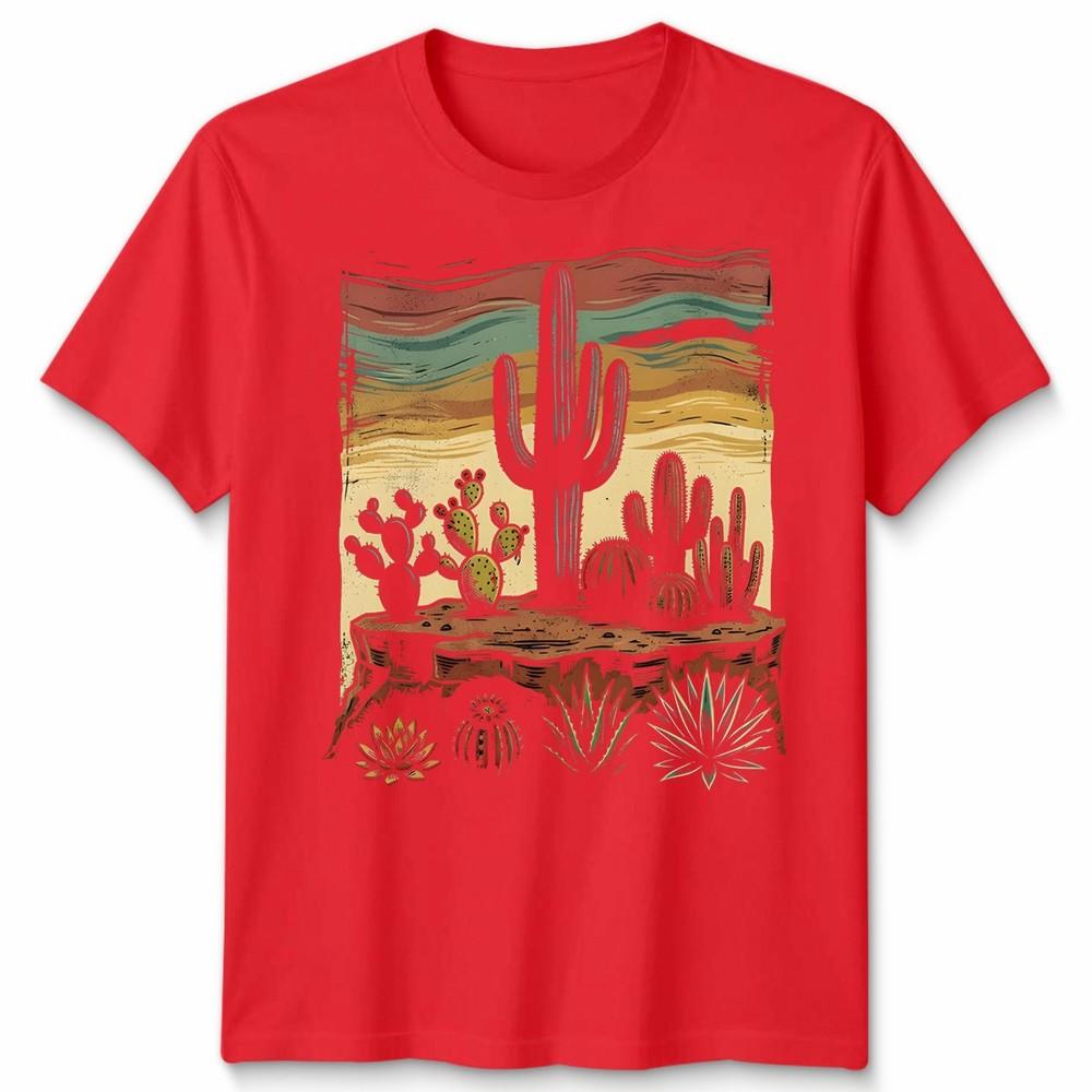 Retro Desert Cactus Unisex T Shirt Southwest Boho Plant Lover Unisexs Unisexs Tee