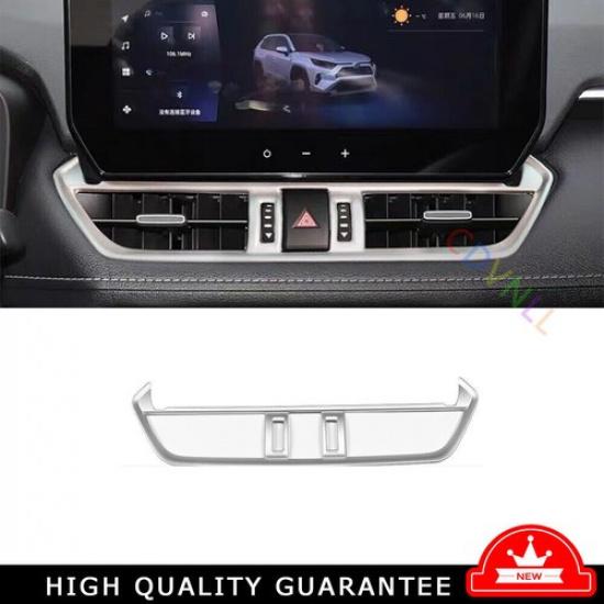 Central Console Air Outlet Vent Trim Fit For Toyota RAV4 2020-2023 Matte Silver