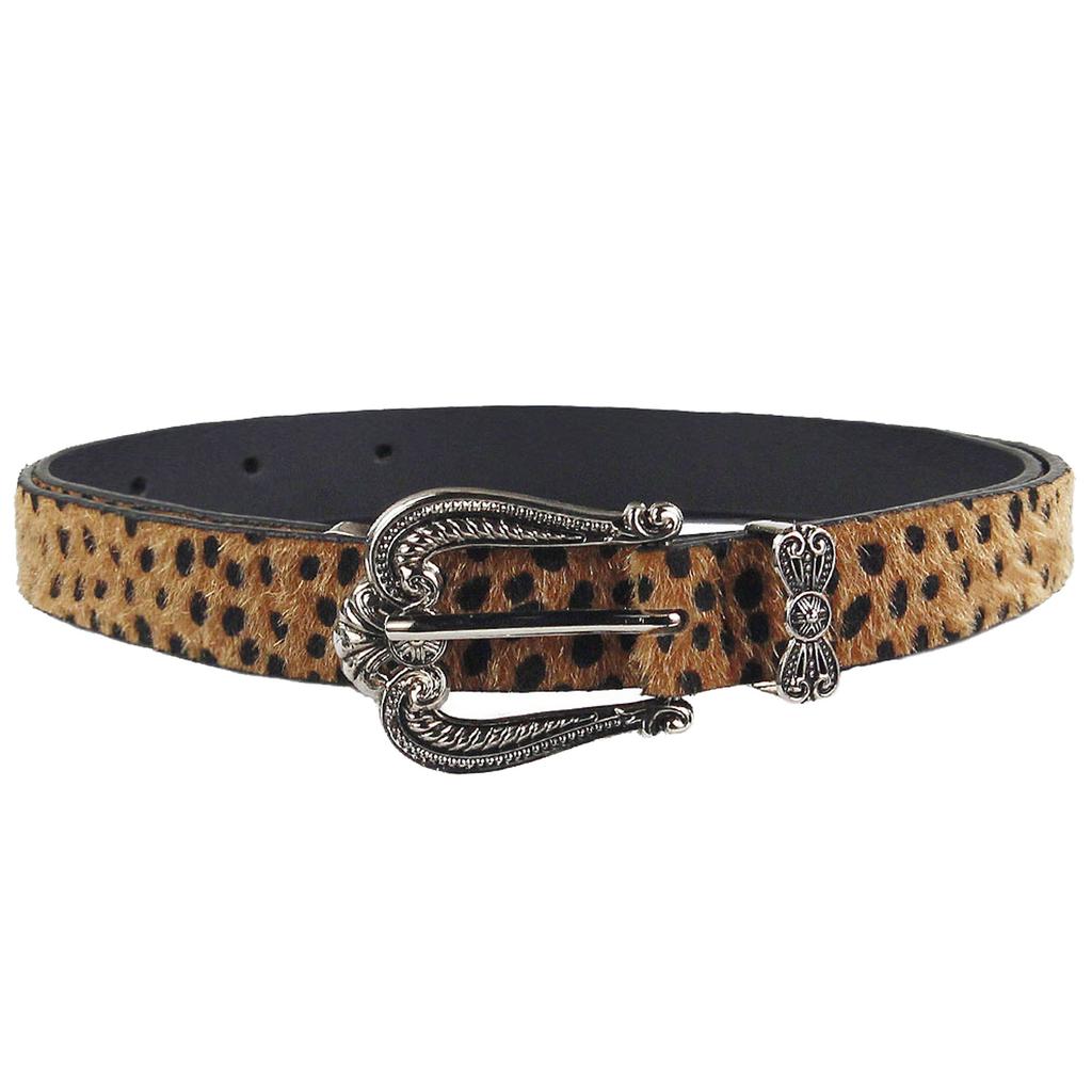 Unique Waist Belt Leopard Print Chain for Cowboy Cowgirl Stylish Hot Buckle Retro Hot Buckle Waist Chain Belt
