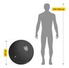 Aufblasbarer Gymnastikball 65 cm - schwarz