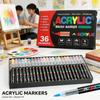 12/24/36/48/60 Color Straight Liquid Soft Tip Acrylic Marker Stackable Color Student Art Painting Set