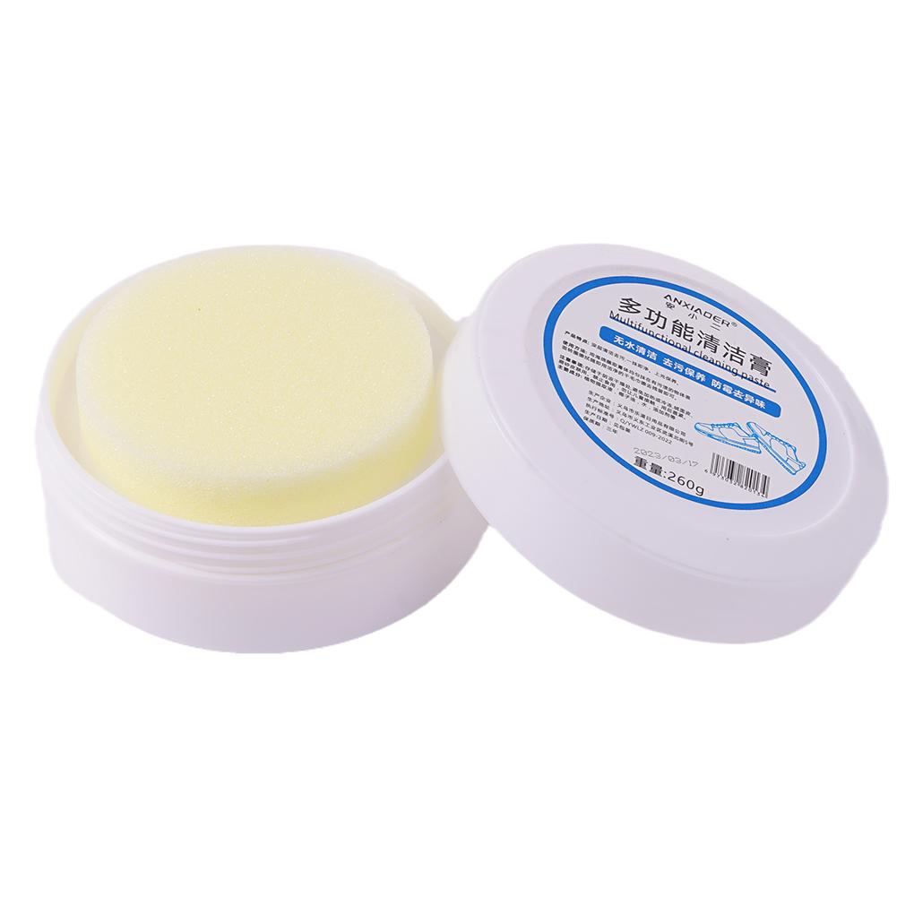 Weiße Schuhe Reinigungscreme Fleckenentferner Schuhe Whitening Allzweck-Reinigungscreme mit Wischschwamm für Schuhe Turnschuhe