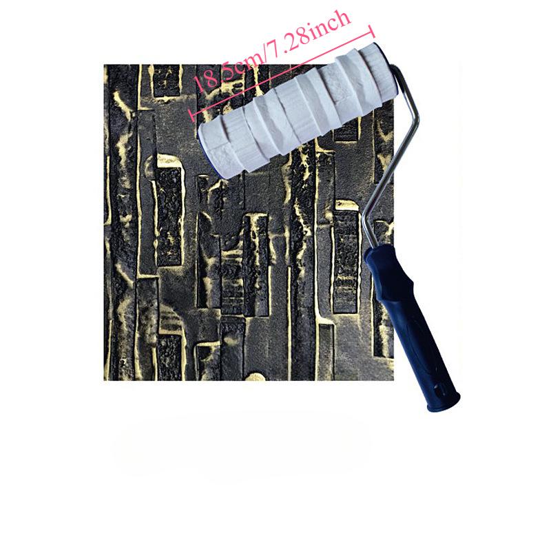 Textured Paint Roller for Wall Art Rubber Stamp Polyurethane Embossed Painting Tool