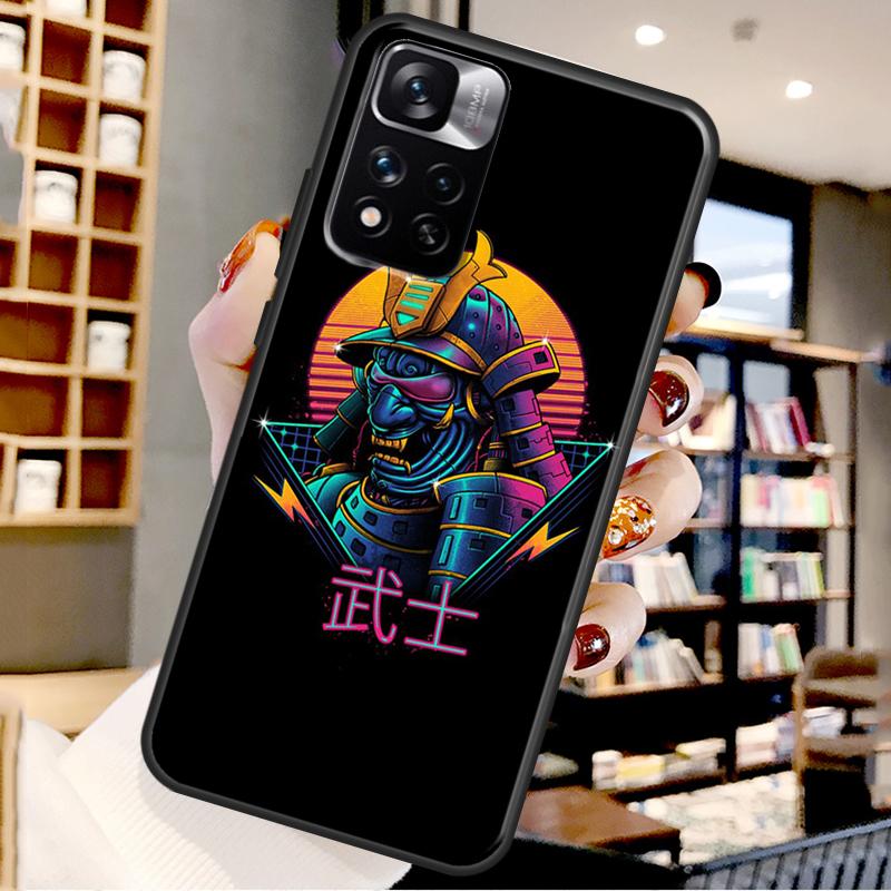 Japan Samurai Ninja Case For Xiaomi Redmi Note 12 11 10 9 8 Pro Note 12S 11S 10S 9S Cover For Redmi 9 10 12 C