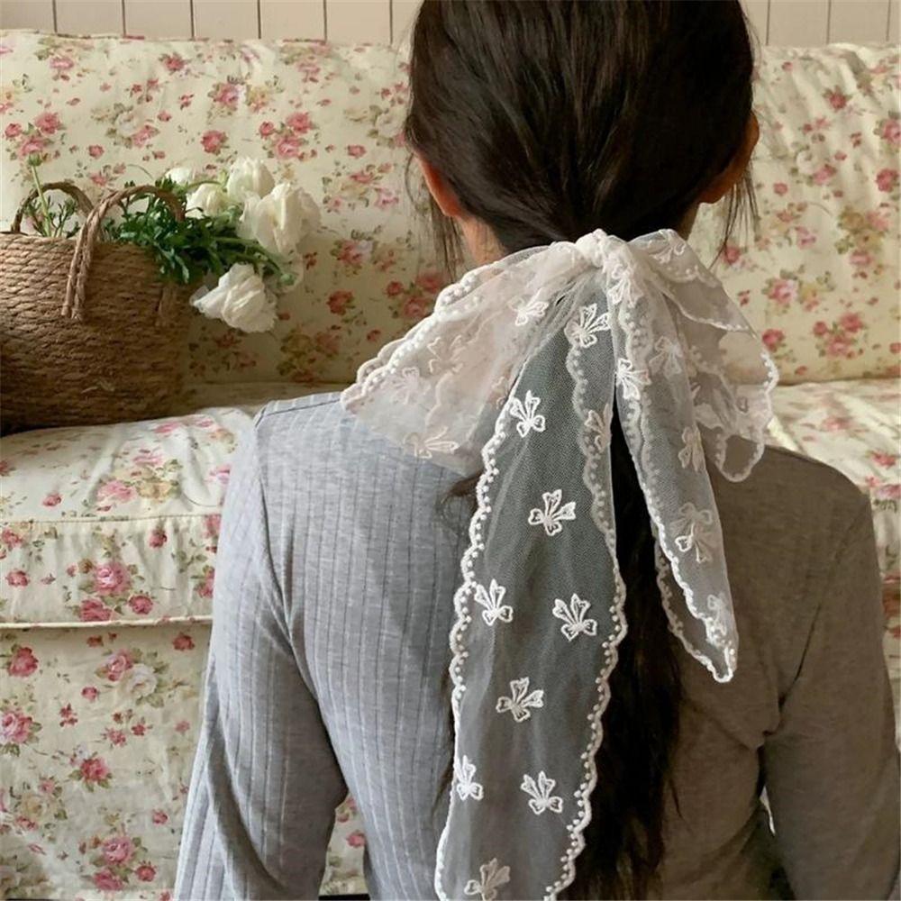 Forest Style Ribbon Headbands Multi-Functional Fairy Hair Tie Fashion Lace Scarf  for Women Girls