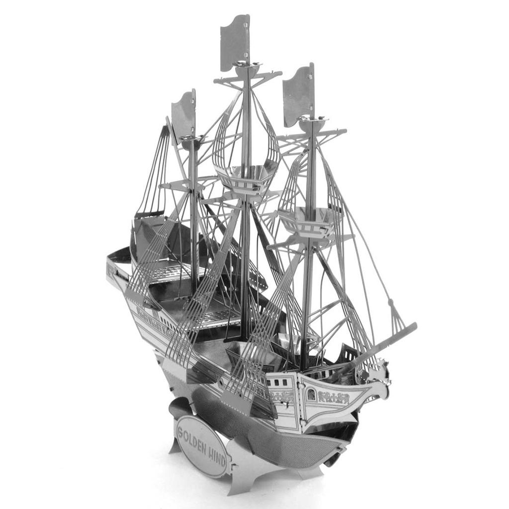 Plata DIY 3D Puzzle Montado Modelo Pirate Ship Puzzle Toy Plata DIY 3D Puzzle Montado Modelo Pirate Ship Puzzle Toy