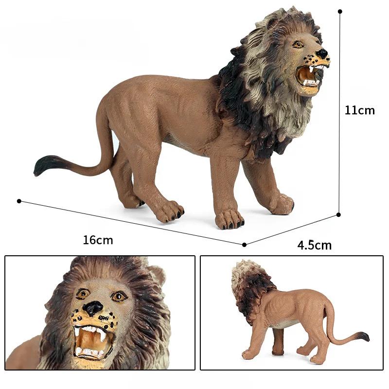 

Детская имитация зверя, модель животного, игрушки, хобби, фигурки, лев, тигр, слон, коллекция украшений, животные, детская игра