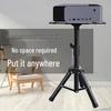 Foldable Portable Tripod Projector Stand with Pan-Tilt Bedside Tray
