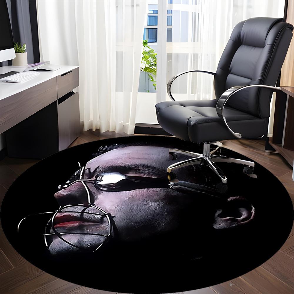 1PC Rammstein Office Round Rug, Non-slip, Soft and Durable Office Rug for Interior Decoration, Perfect for Office, Beautiful Decoration