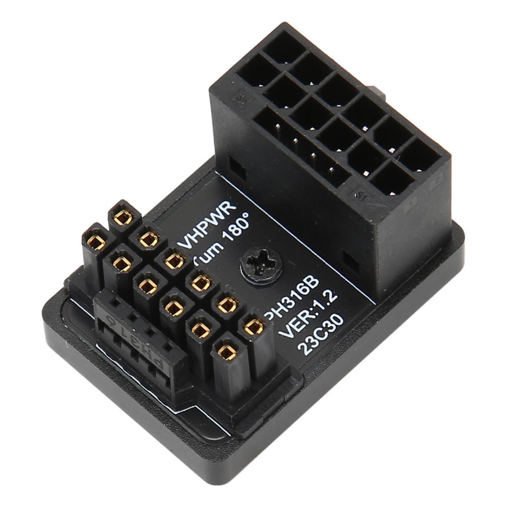 ATX 16Pin Male to 16pin Female 180 Degree Angled Adapter 12V PCIe5.0 HPWR GPU U Turn Angle Connector for Desktop PC