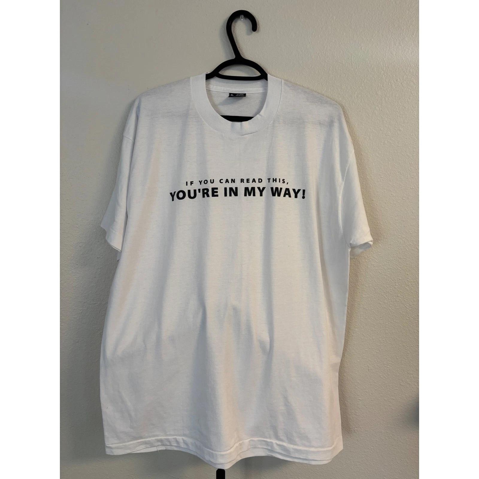 Vintage Fruit of the Loom Best T-Shirt XL White Funny Graphic Made in USA 90s L