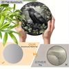 2D Flat Aluminium Retro Halloween Sign with Crow Pattern - Halloween Figurine Ornaments - Ideal for Front Door, Wall, Porch, Window Decor - Ideal
