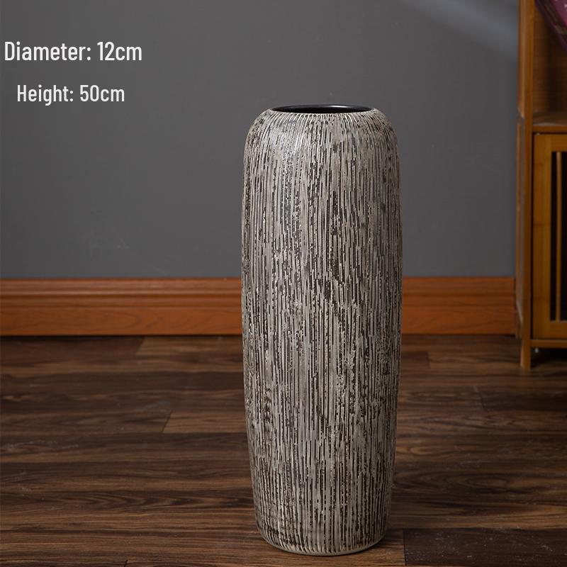 Ceramic Floor Vase for Living Room Dried Flower Arrangement - New Chinese Style Home Decor