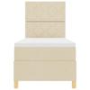 Boxspring bed with headboard Cream 80 x 200 cm Fabric