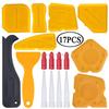17 Pieces Caulking Tool Kit Silicone Sealant Finishing Tool Grout Scraper Caulk Remover and Caulk Nozzle