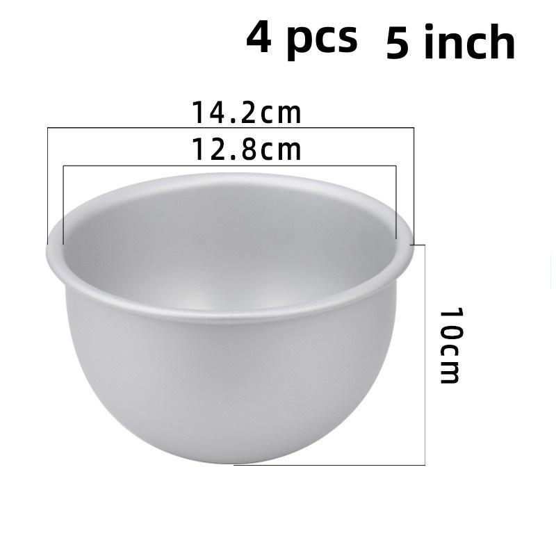4pcs or 2 Pcs Set Round Bath Bomb Molds Aluminum Alloy Ball Sphere Bath Bomb Mold Cake Baking Pastry Mould DIY Bathing Tool