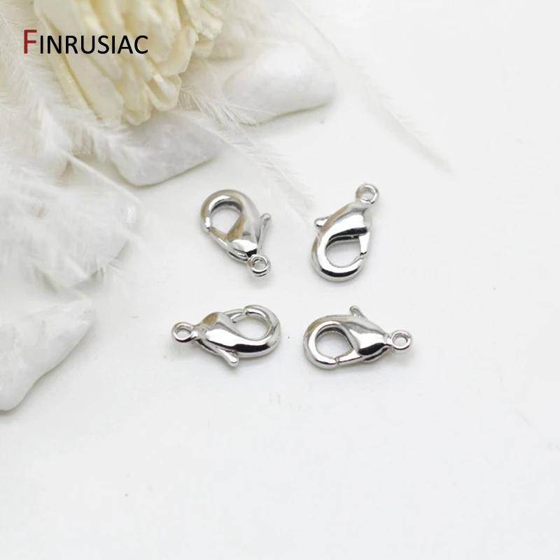 

14K Gold Plated Brass 10mm 12mm Lobster Clasps For Jewelry Making Accessories Handmade DIY Bracelets Necklace Clasps Fittings 10mm -10pcs