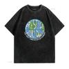 Prestige Worldwide T-Shirt vintage gewaschenes Oberteil für den Alltag Stilvoll dehnbar Designer-Kleidung Atmungsaktiv leicht weich