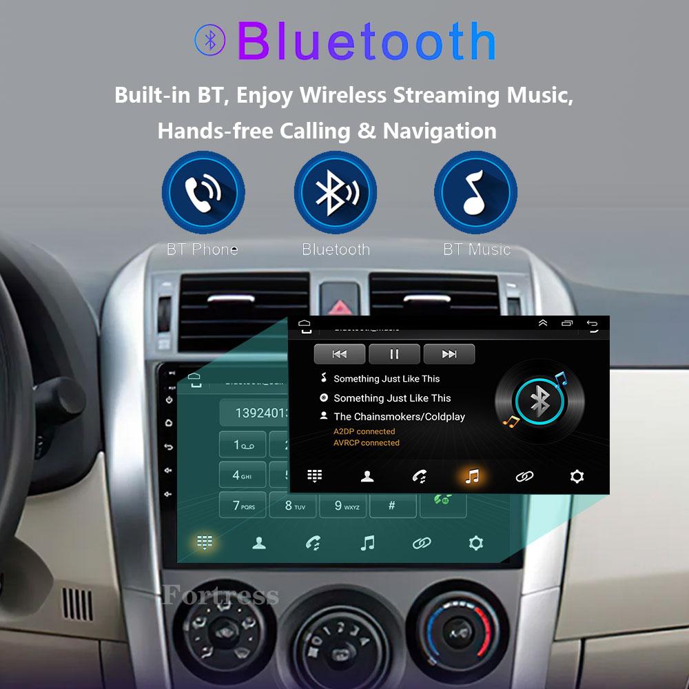 9" Android14Car Stereo Radio for Toyota Corolla E140/150 2007 2008 2009 2010 2011 2012 2013 Multimedia Player 2 Din DVD Speaker