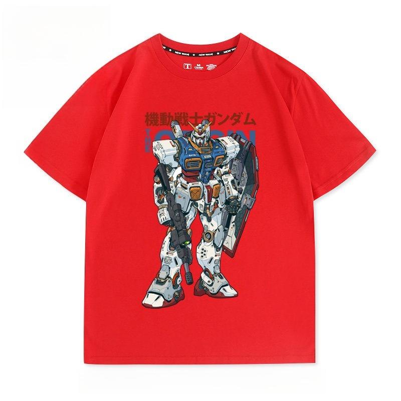 Mobile Suit Gundam Anime RX78 Cartoon Anime Printed Tshirt Mens and Womens Tshirt Mens Top Sports Tshirt 2026 Summer New
