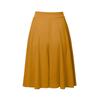 Women's High Waist Knee Length Elastic Knit A-Line Stretch Flared Casual Midi Skirt
