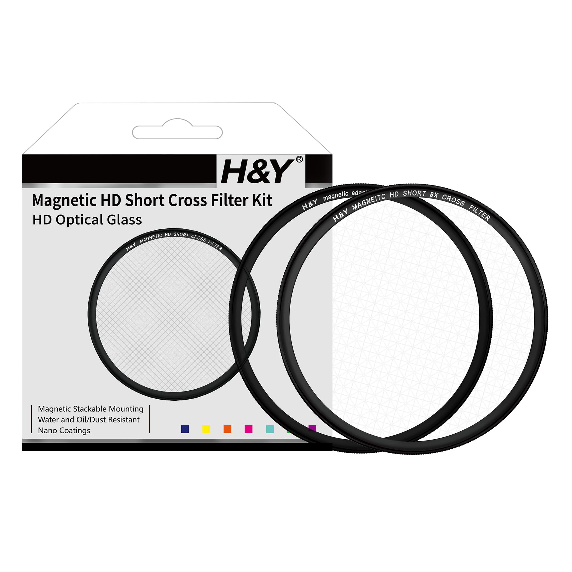 

Cross Filter 82mm Magnetic HD Short Cross 8 Filter Kit Magnetic 8X Cross Effect Thin Frame Water Repellent H&Y Anti-Static Anti-Stain Anti-Scratch