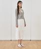 Bye Bye Seop Stitch Long Skirt White [T52]