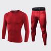 2pcs Men Compression Sportswear Fitness Suit Breathable Training Sports Yoga Sets Workout Sports Long Sleeve Leggings Tracksuit