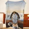 Artist S-Salvador D-Dali Throw Flannel Throw Blanket, Lightweight Cozy, Durable Washable cute Cool