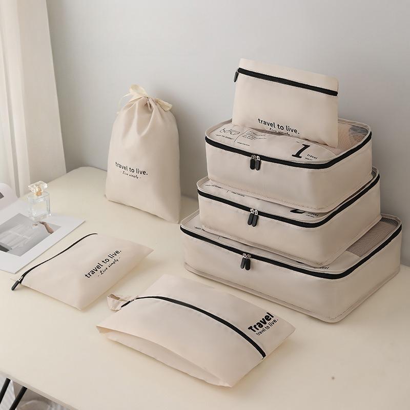 Seven piece Travel Storage Bag Dust-proof Luggage, Travel Bag Set, Digital Toiletries and cosmetics storage Bag Clothes shoes