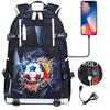 USB Headphone Backpack for Teens Students Boys Girls Leisure Travel Dual Shoulder Bags Soccer Hot Selling Waterproof Large Capacity