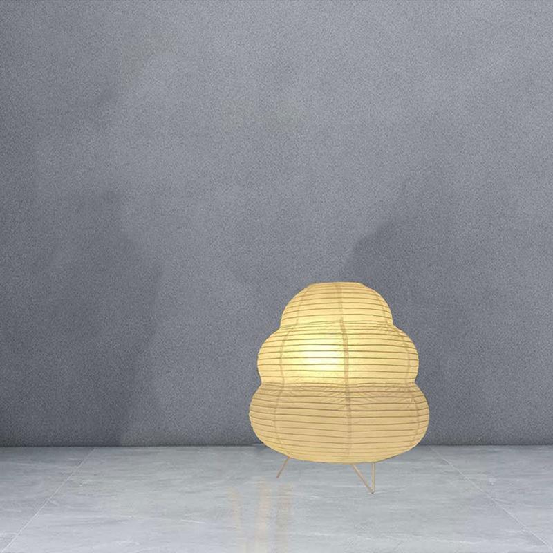 Bedside Study Table Lamp Rice Paper Creative Tripod Floor Lamp Handmade Nordic Paper Lantern Light for Living Room Bedroom