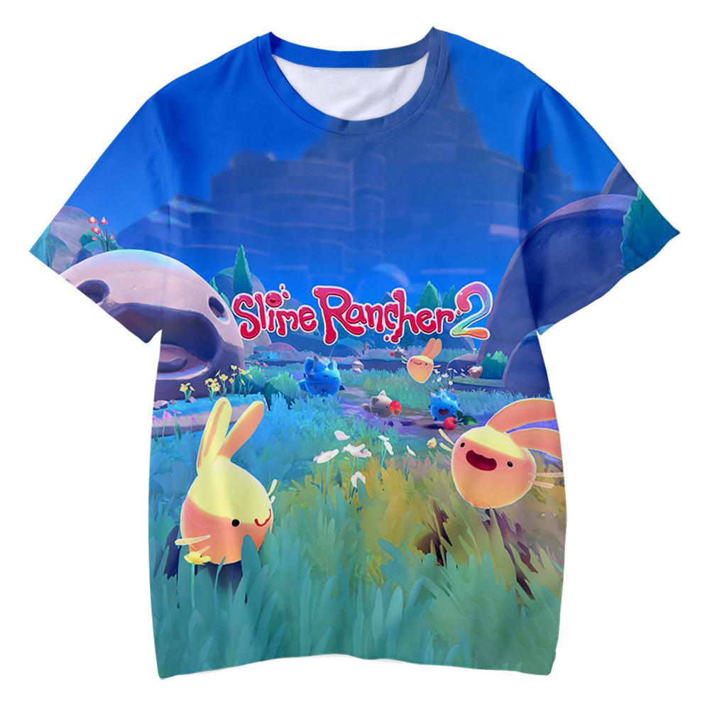 Slime Rancher Cartoon Game 3D Print T-Shirt Fashion Street Loose Short Sleeve