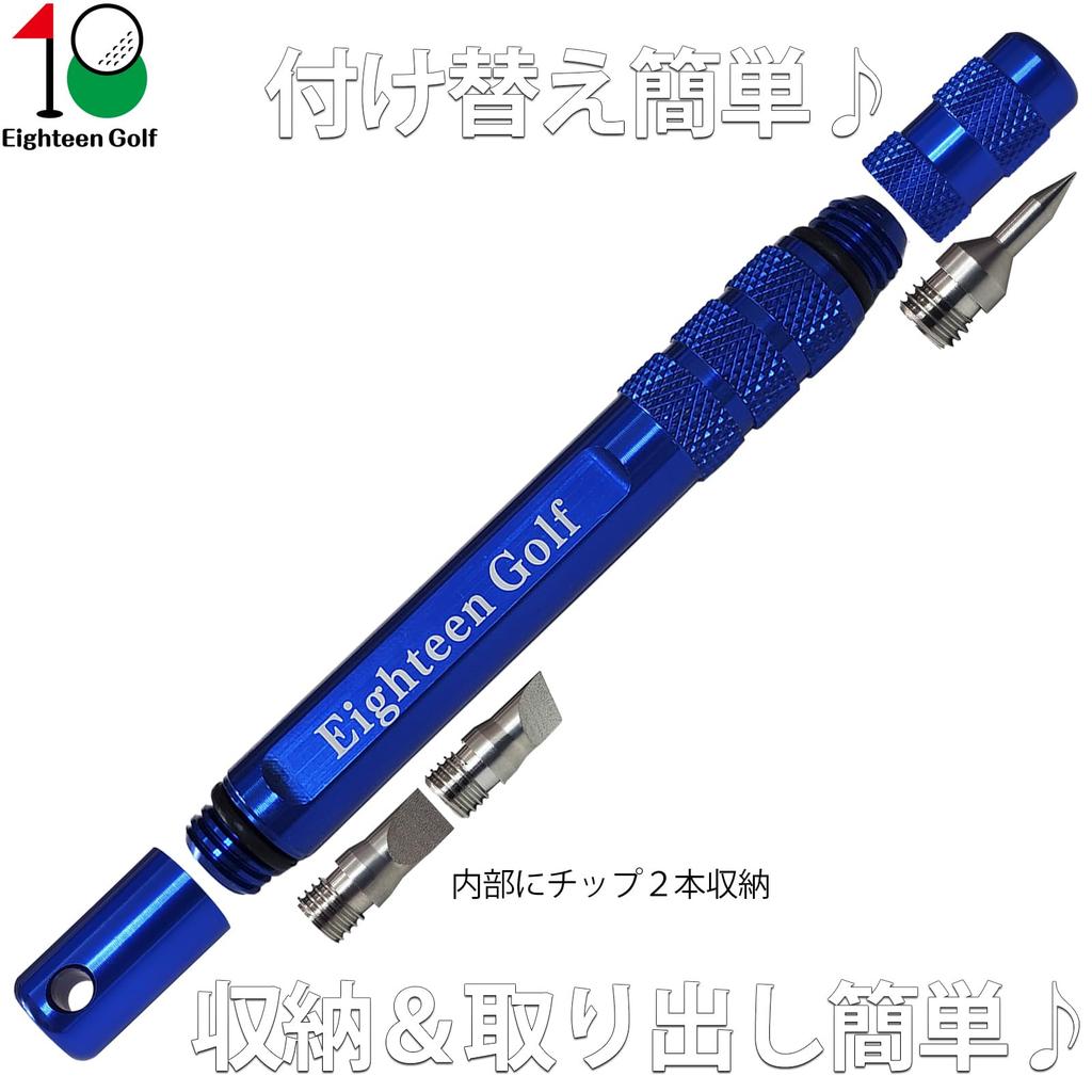 Eighteen Golf Golf Sharpener with 3 Groove Polishing Tool with Retractable Club Groove 3 Types of Groove Cleaner for Irons and Grip Bits, Tips,
