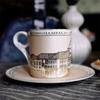 Creative Ceramic Coffee Cup Golden Porcelain Tea Cup Coffee Cups Set  High Quality  Tea Cup Set