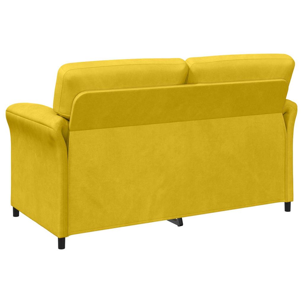 2 Seater Sofa Yellow 158 X 83 X 95 Cm Velvet