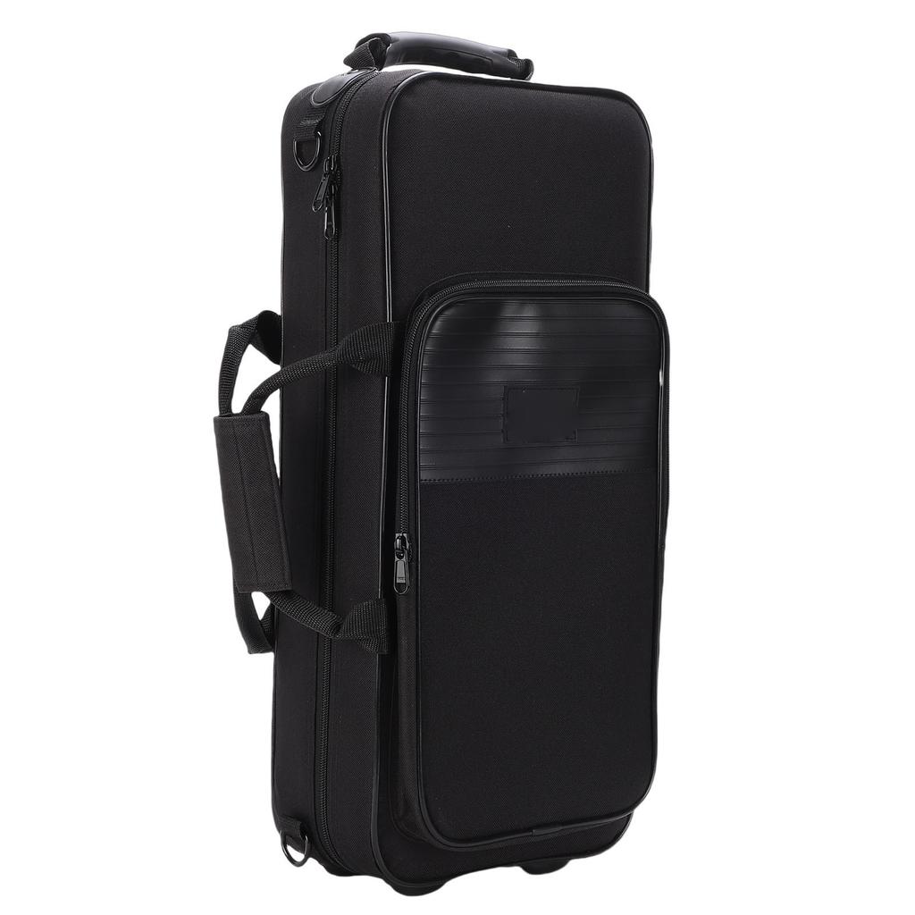 Trumpet Carrying Case with Side Handle Portable Storage Bag for Brass Wind Instrument Adjustable Shoulder Strap Water