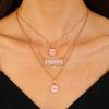 Multi-Tone Mom & Child Pendant Necklace Set, Heart & Family Silhouette Necklaces for Mother's Day