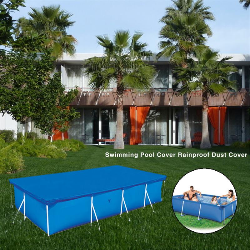 Pool Cover Cloth Mat Frame Pool For Garden Swimming Pool Tub Covers Rainproof Dust Cover 400x211cm/300x200cm/260x160cm/220x150cm