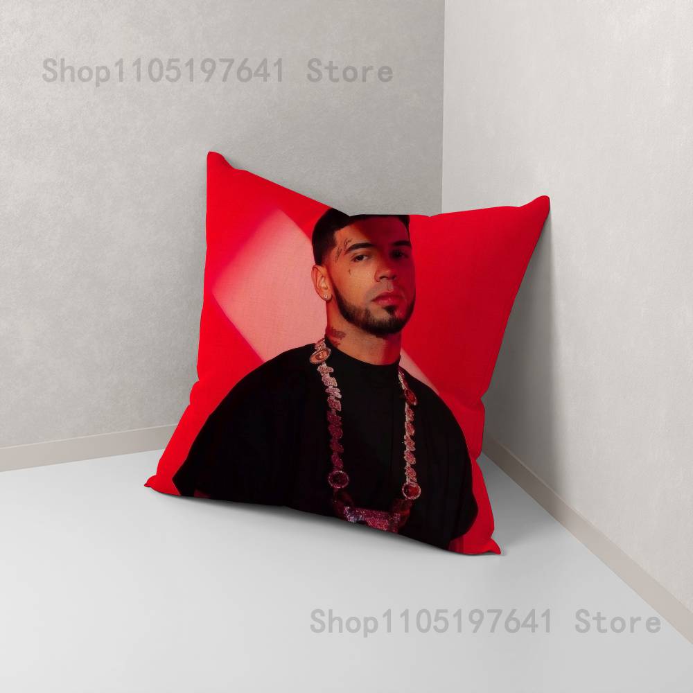 A-Anuel AA Rapper Pillow Case For Sofa Decor Car Office Room Printing Cushion Cover Decorations and Protector