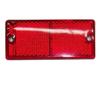 4X Red Rear Side Marker Indicator Tail Reflector with Metal Base | 81mm Lens | Truck, Tractor, Trailer Universal Reflex Reflector