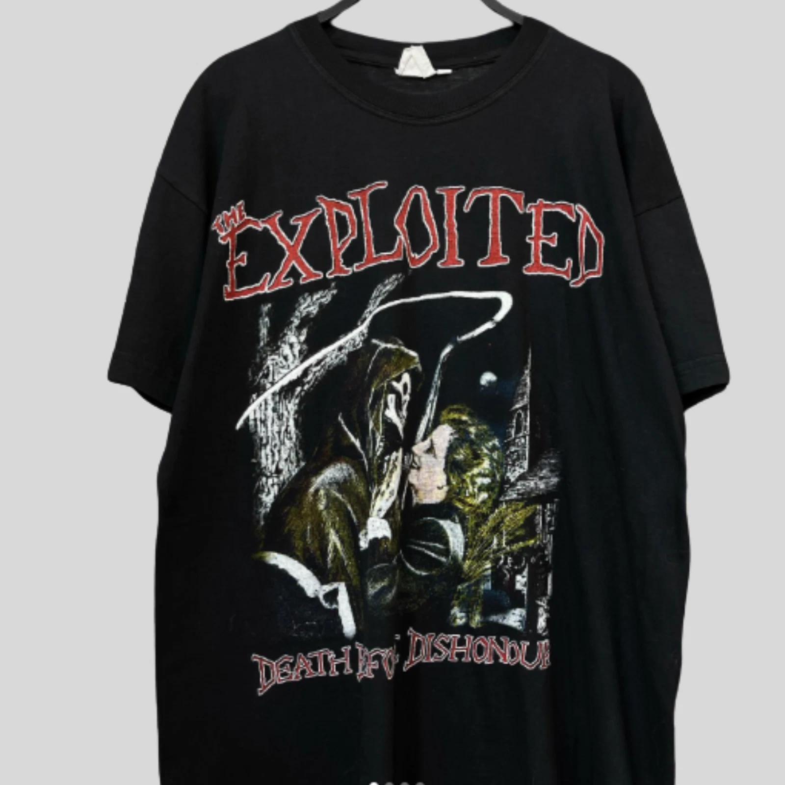 Винтажная двухсторонняя футболка группы The Exploited ‘Death Before Dishonour’ 90-х 4XL