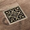 Desagüe de Piso de Baño Cuadrado 10 cm Bronce Antiguo Desagüe de Ducha Cepillado 4 Pulgadas Descarga por Gravedad Balcón Desagües de Drenaje de Baño