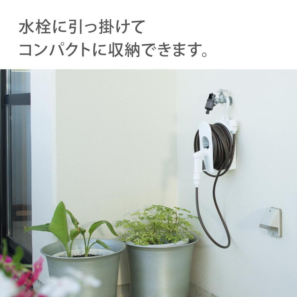 Takagi R110BR Compact Hose 10m Lightweight Reel, (BR), Brown, Stylish,