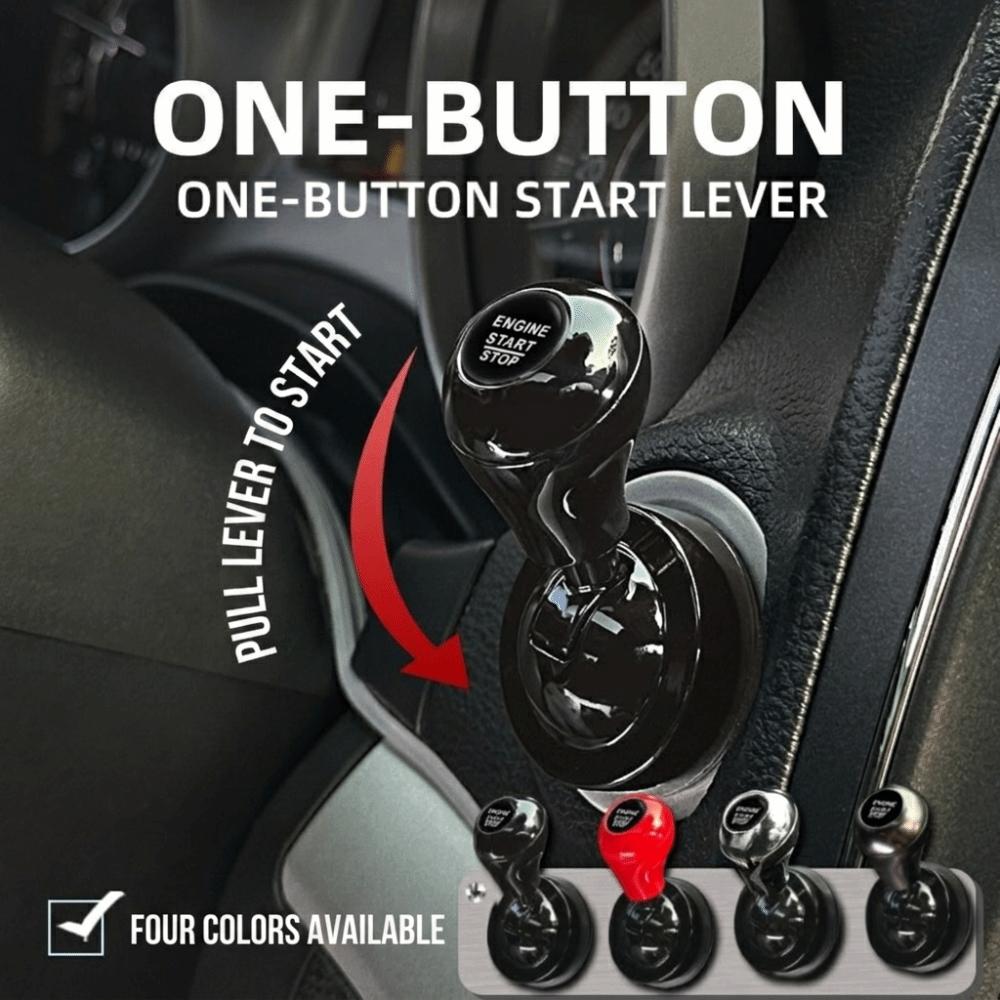 Cue Stick Shape Car Starter Lever All Metal Car Keyless Start Sticker Vehicle Start Button