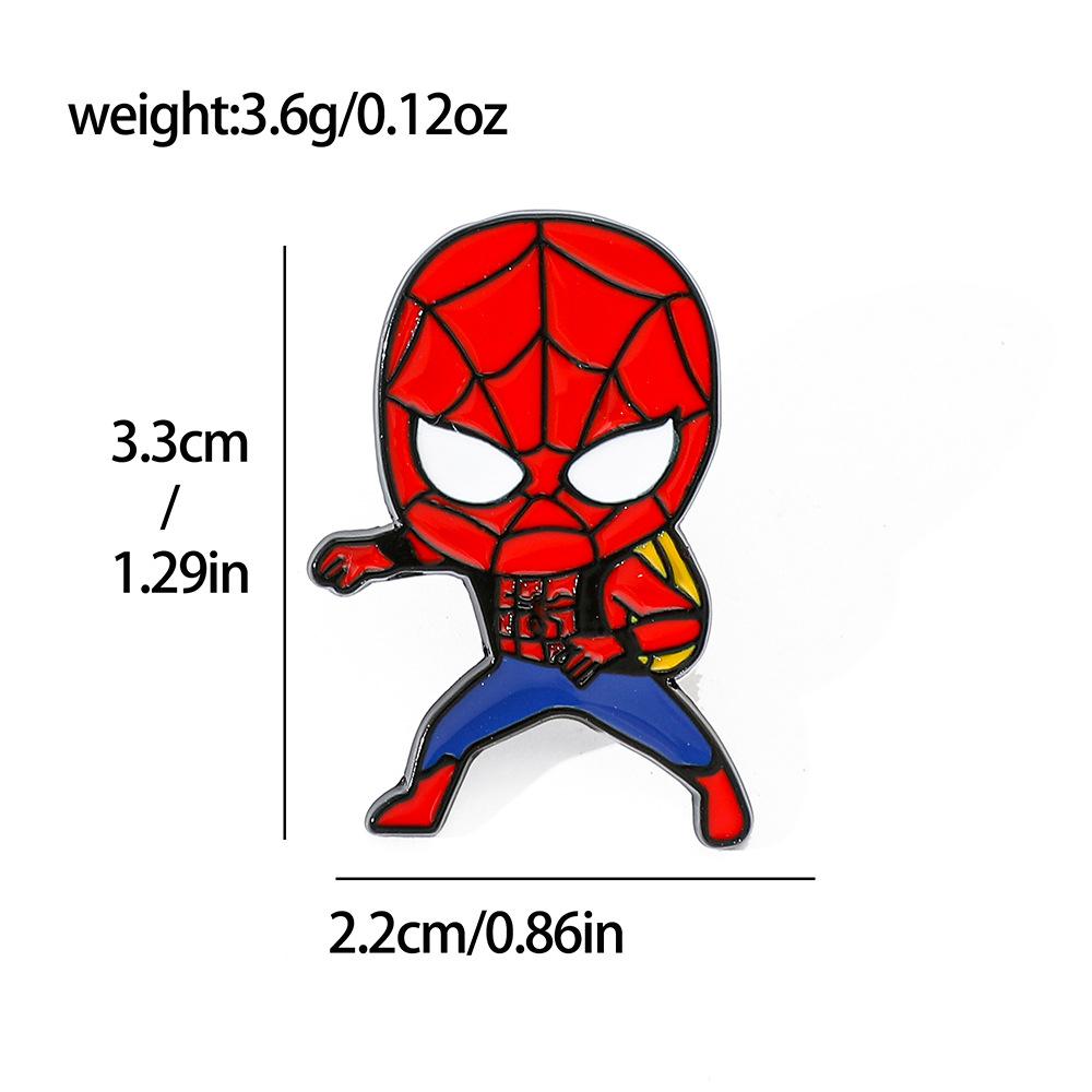89 Spider-Man Alloy Brooch Marvel Superhero Spider-Man Metal Badge Backpack Jacket Personalized Decoration