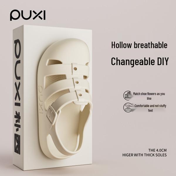 Puxi Liang Influencer Style: Summer Elastic Non-Slip Closed-Toe Roman Sandals